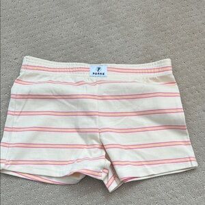 Parke Women's Cream and Pink Striped Shorts